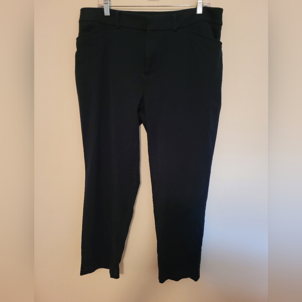 Navy Cropped Trousers